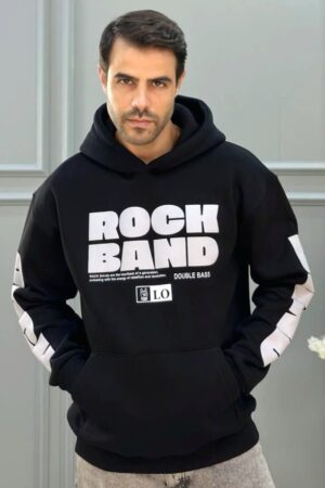 Rock black hoodie