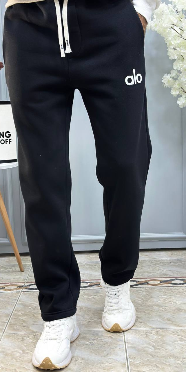 black wide-leg sweatpant - Image 2