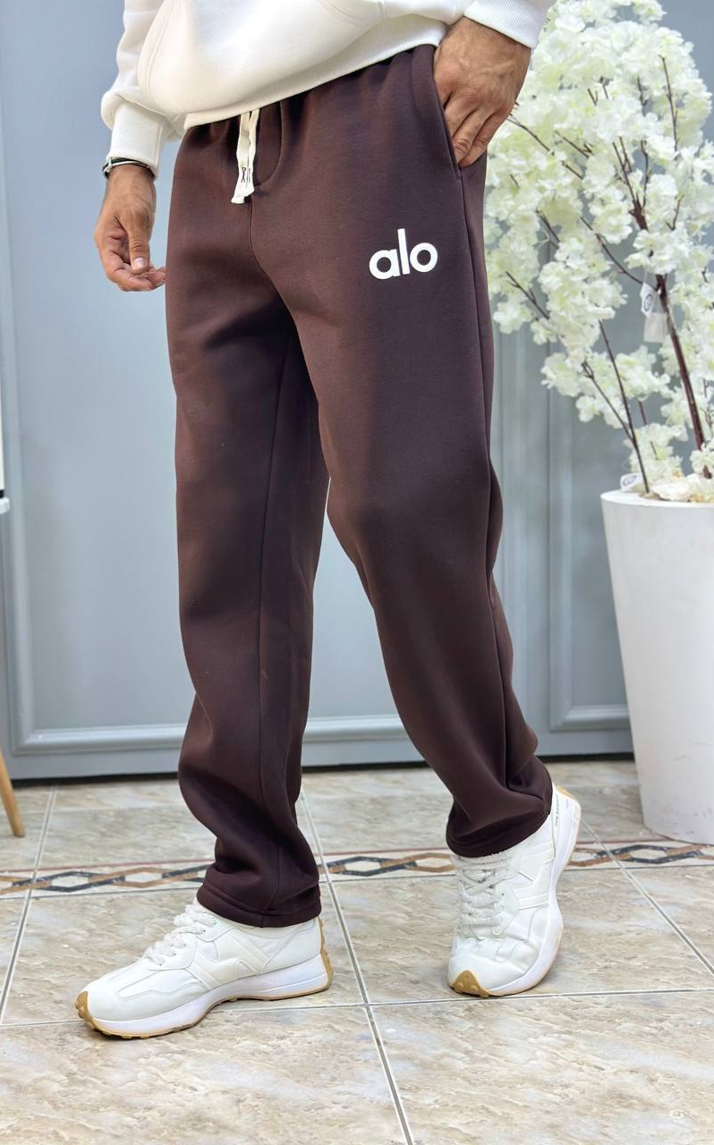 brown wide-leg sweatpant - Image 3