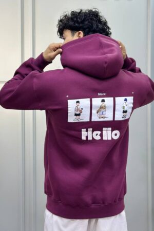 Bordeaux Hello hoodie