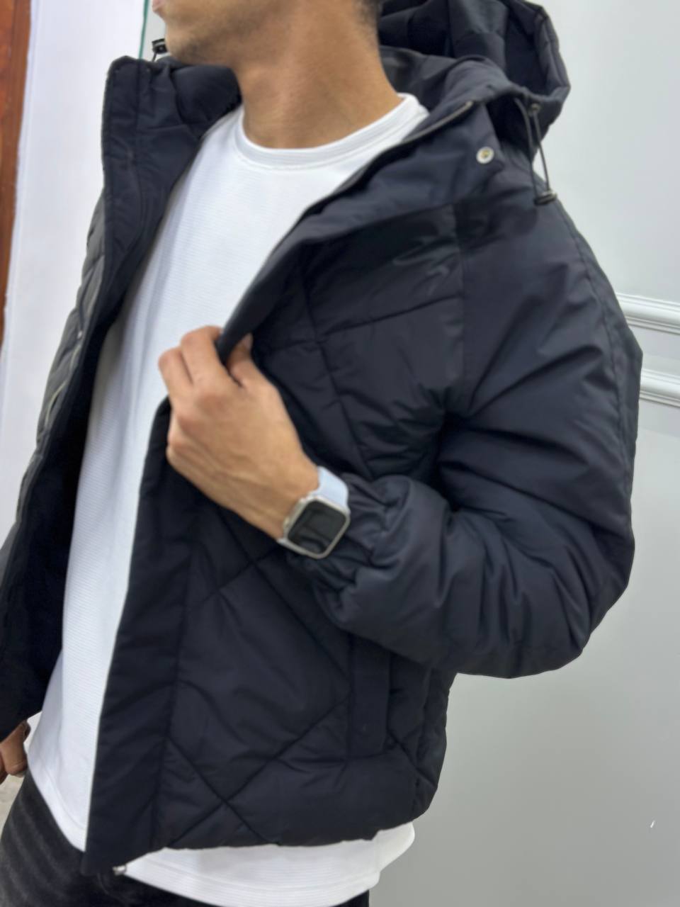 Hooded Black Jacket - Image 2