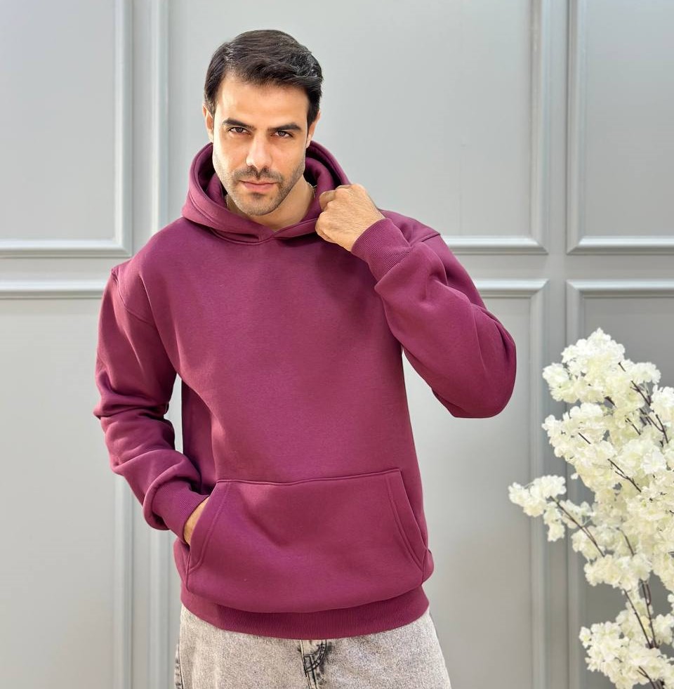 Bordeux Plain hoodie - Image 2