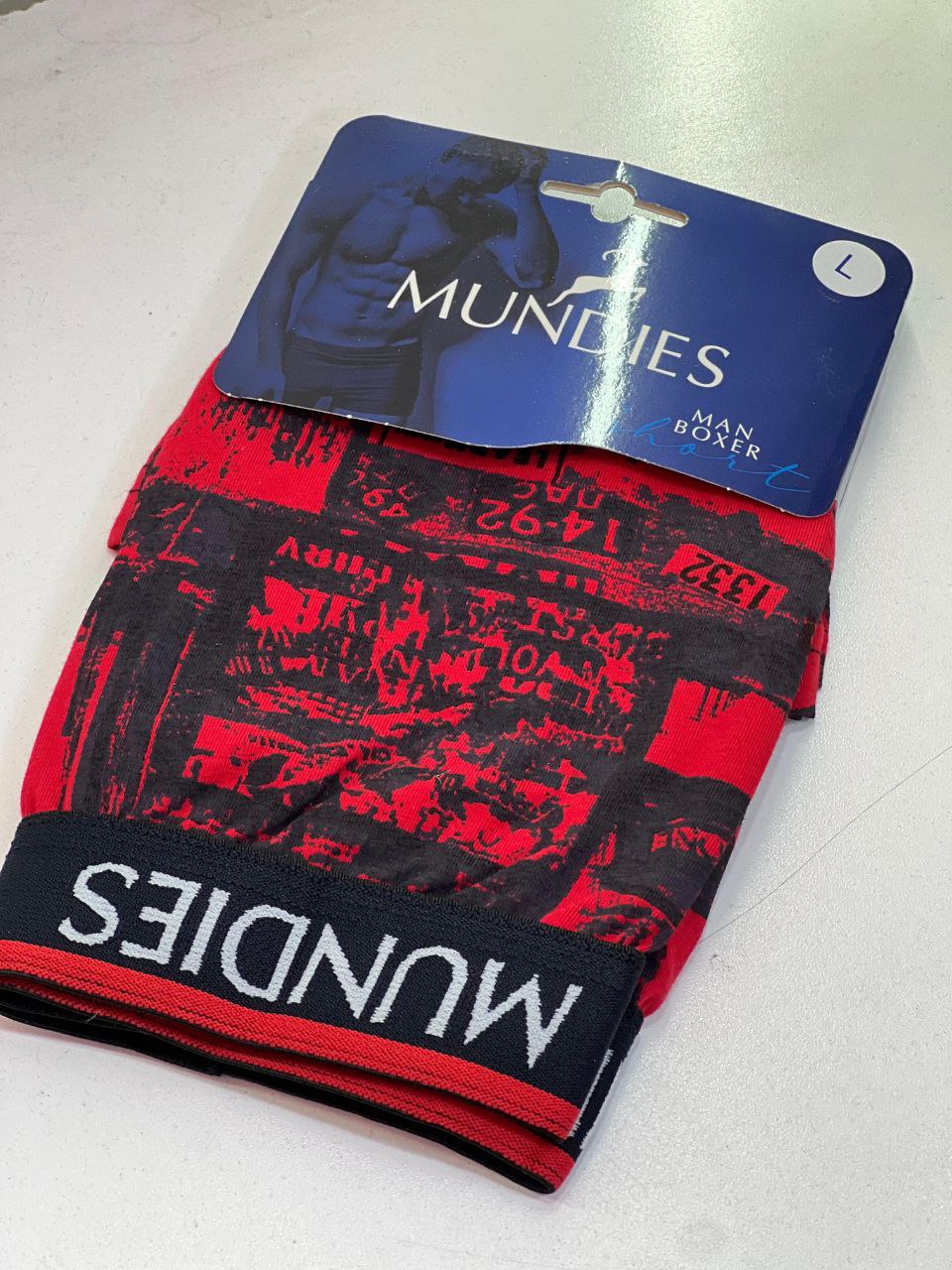 Red printed cotton Boxer